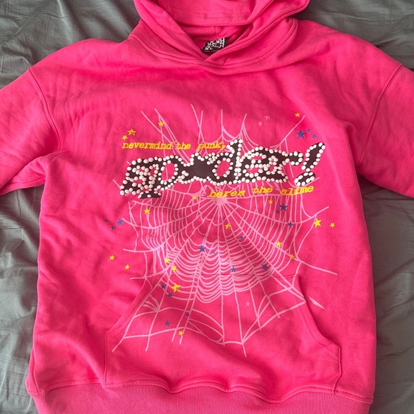 Pink Sp5der Hoodie XL